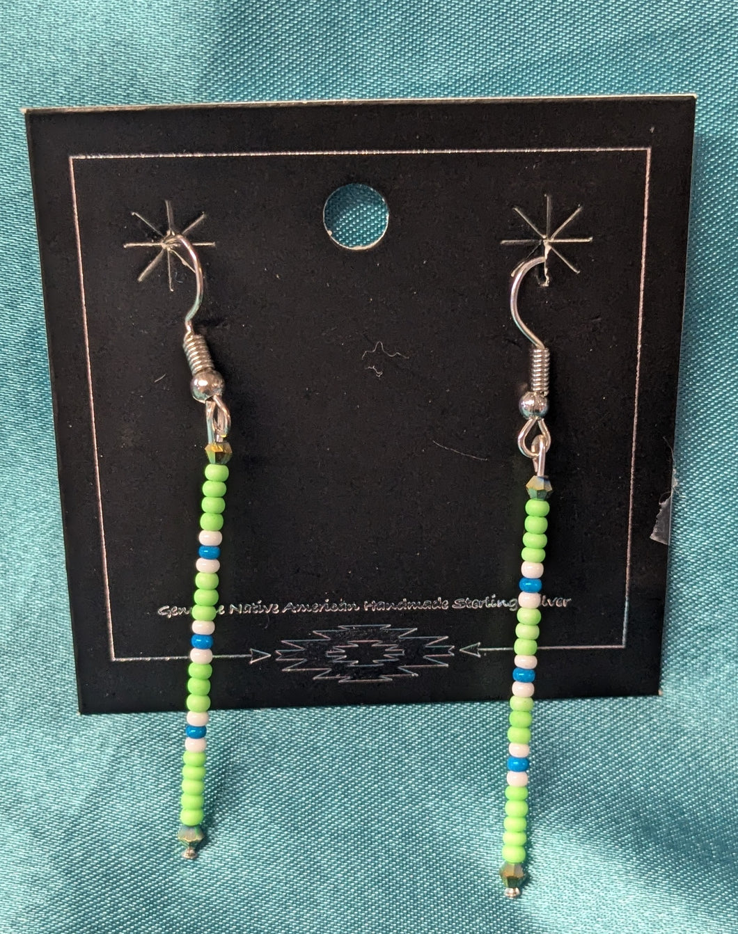 Straight Beaded Dangle Earrings