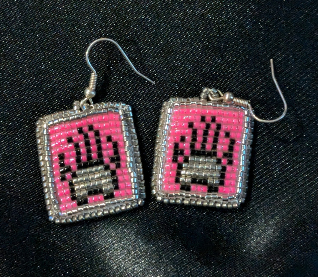Hex and Delica Beaded Earrings