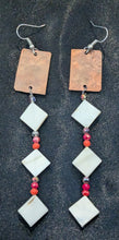 Dangle Earrings w/ Copper & Embellishments