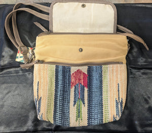 "Olay" Native Print Purse w/ Leather