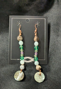 Corn Bead Dangle Earrings