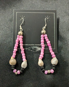 Corn Bead Dangle Earrings