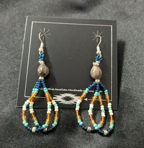 Corn Bead Dangle Earrings