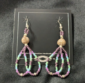 Corn Bead Dangle Earrings