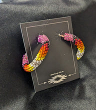 Beaded Hoop Earrings*