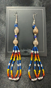 Corn Bead Dangle Earrings