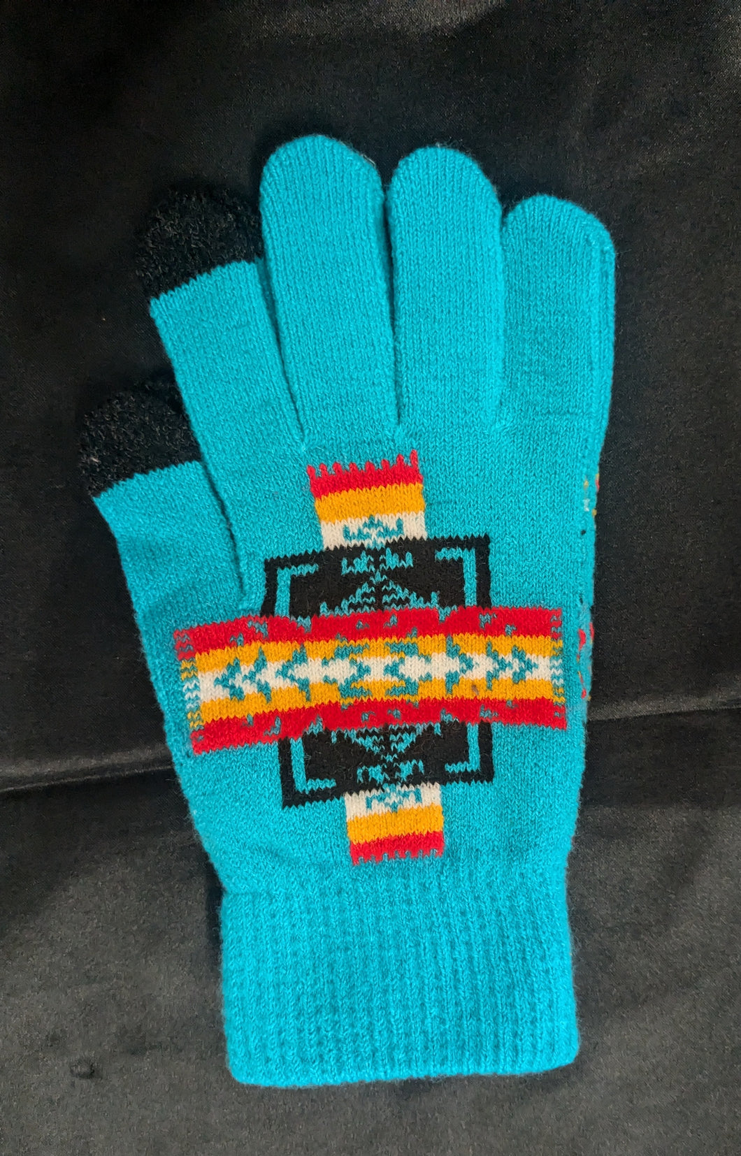 Native Print Winter Gloves