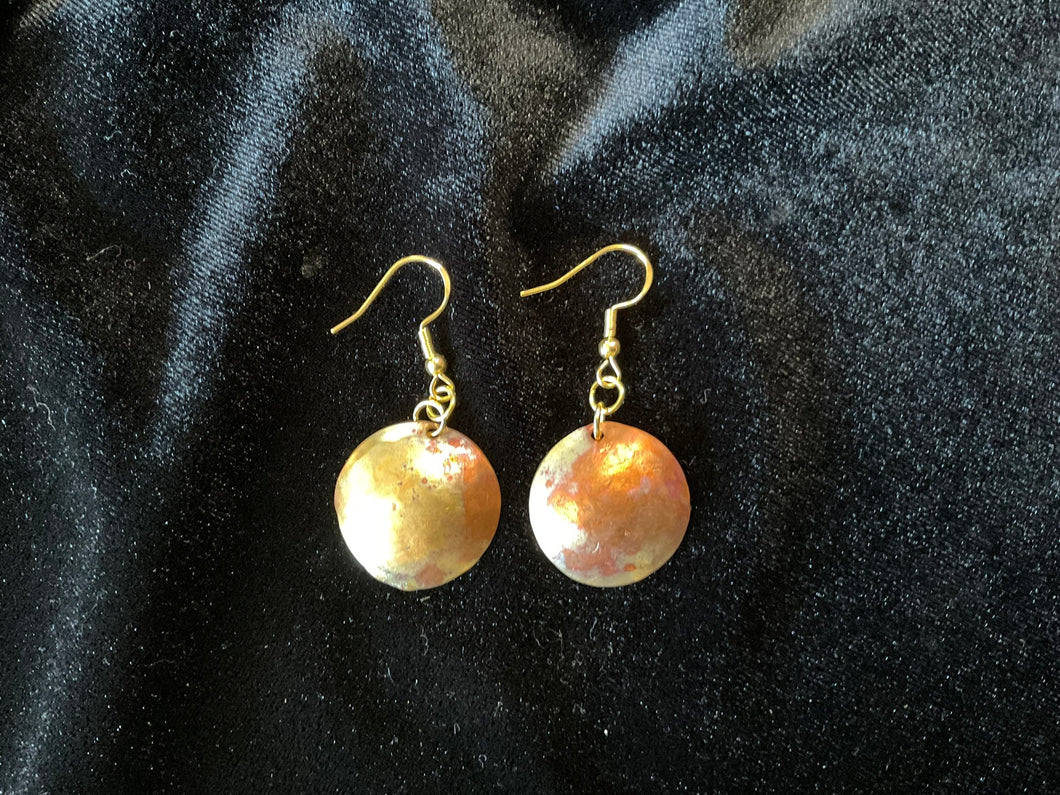 Copper dangle earrings