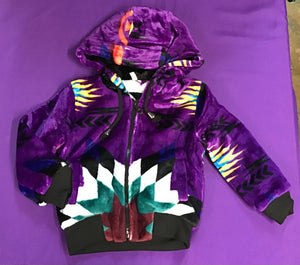 Kids Native Print Plush Lined Kid’s Jacket