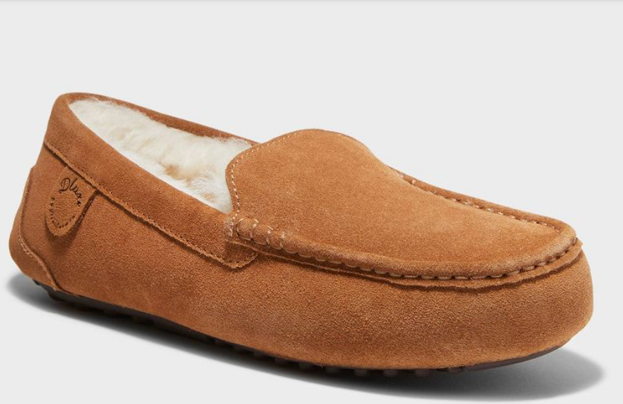 Genuine Shearling Moccasin Slippers