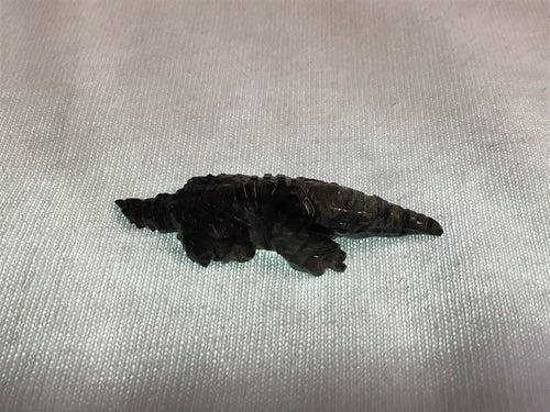 Obsidian Alligator Carving