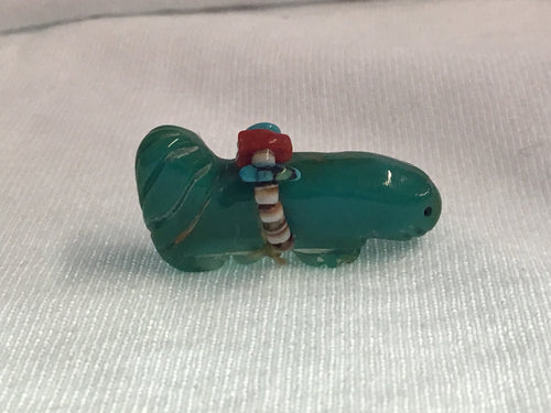 Turquoise Beaver Carving