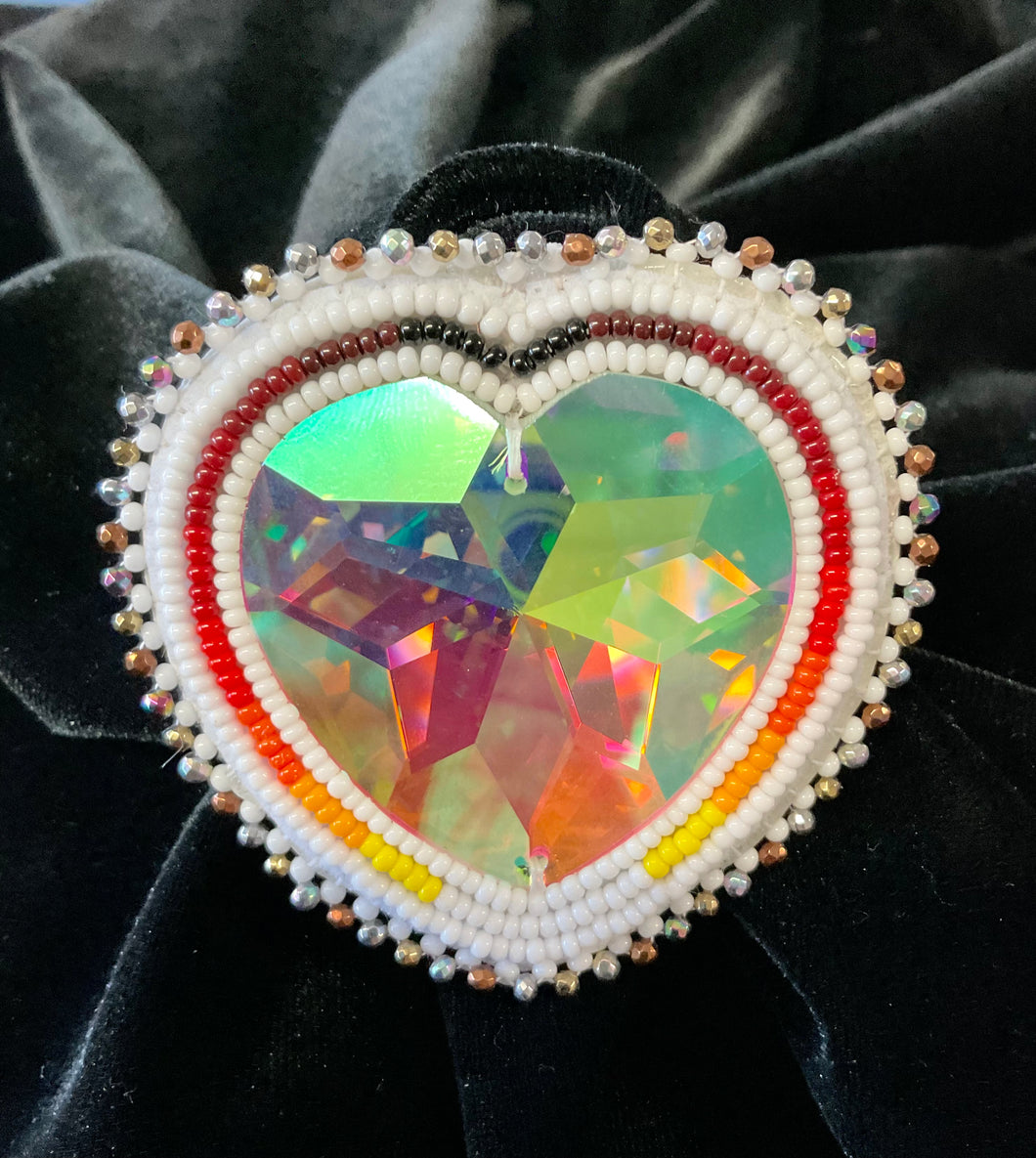 Beaded Heart Ring