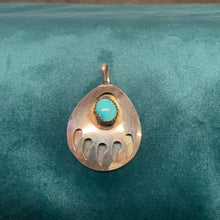 Sterling Silver/Turquoise Bear Paw Pendant