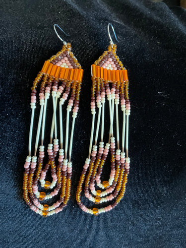 Beaded Loop dangle earrings