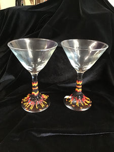 Beaded Martini  Glass